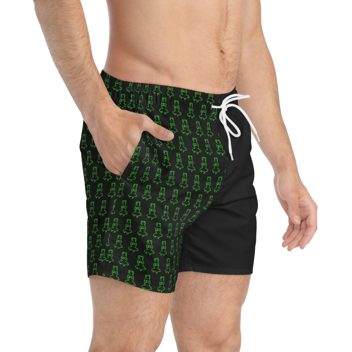 PAD Swim Trunks- Lime Green Logo