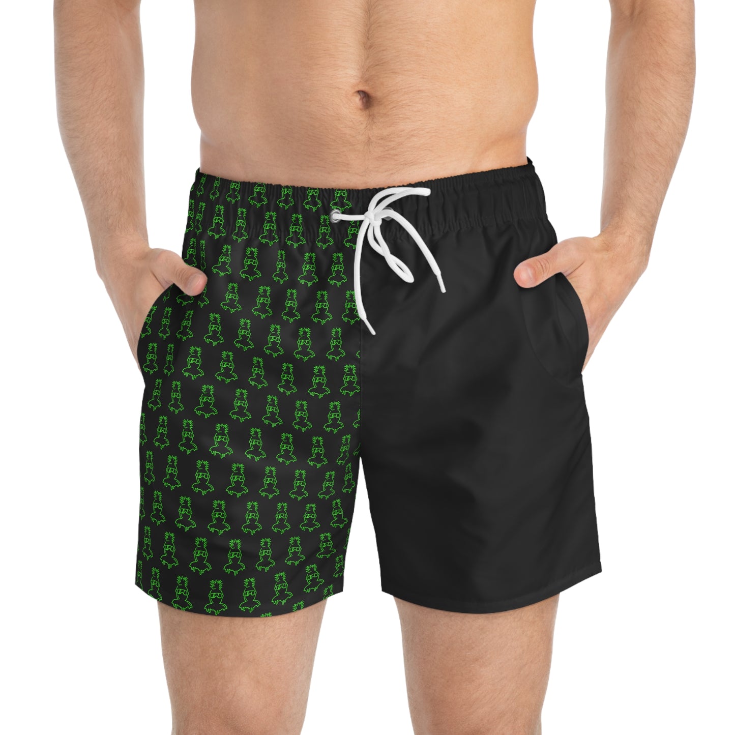 PAD Swim Trunks- Lime Green Logo