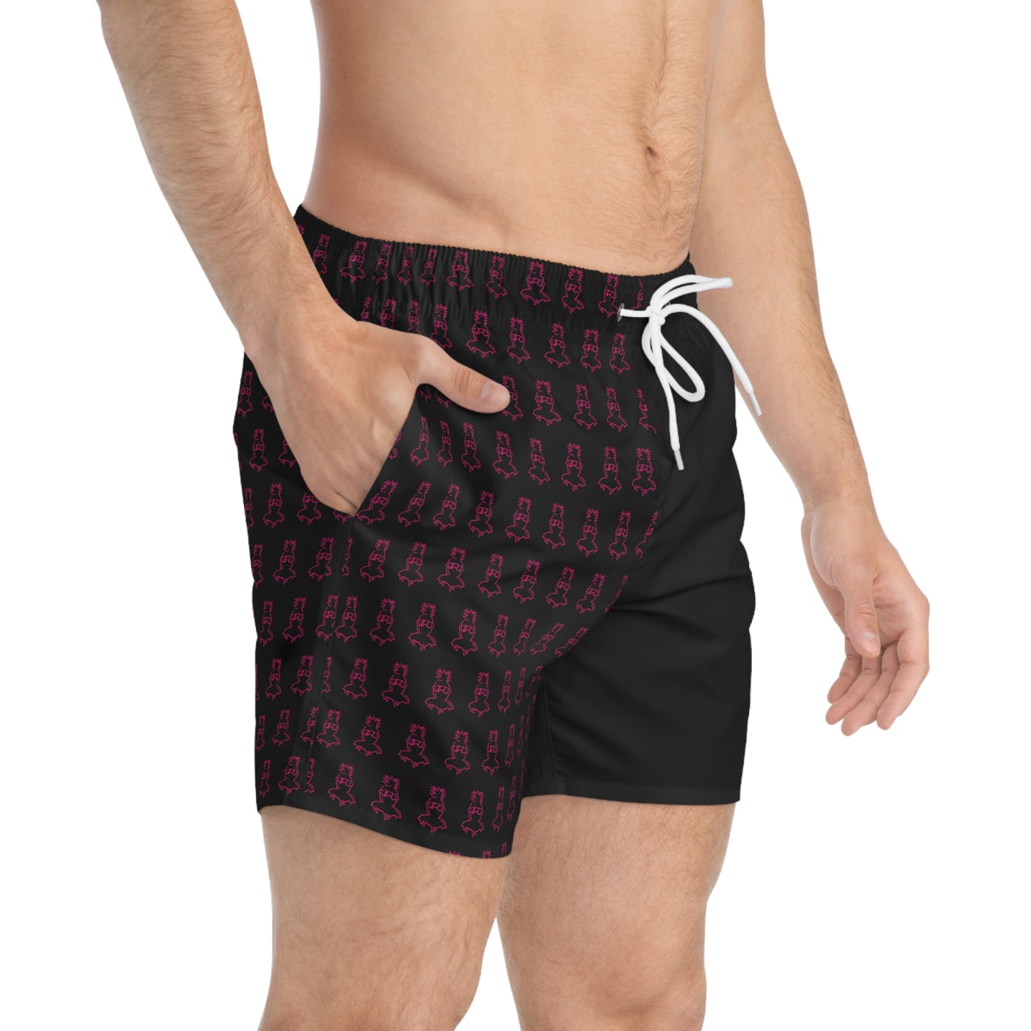 PAD Swim trunks- Pink logo