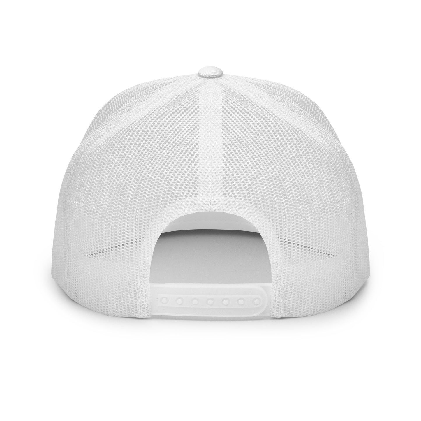 PAD Flat bill Trucker Cap (Black embroidery)