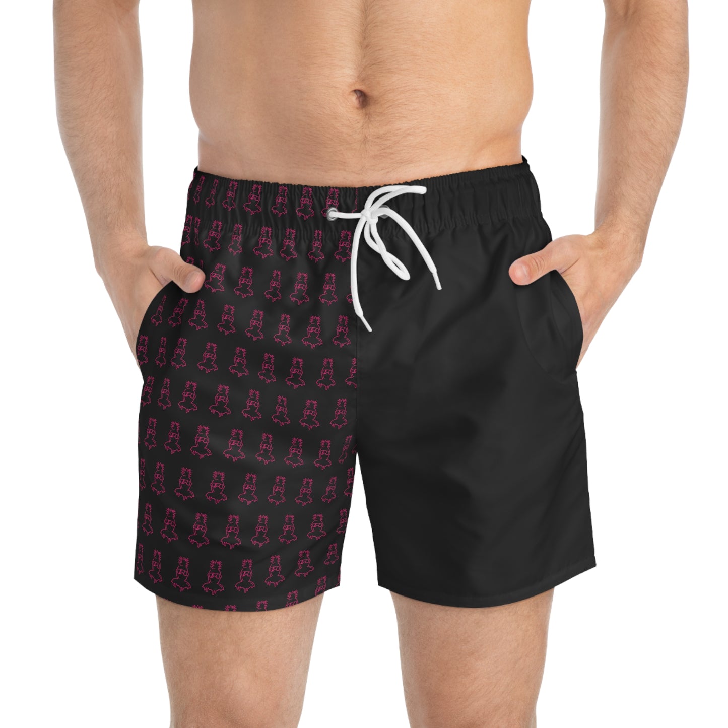 PAD Swim trunks- Pink logo