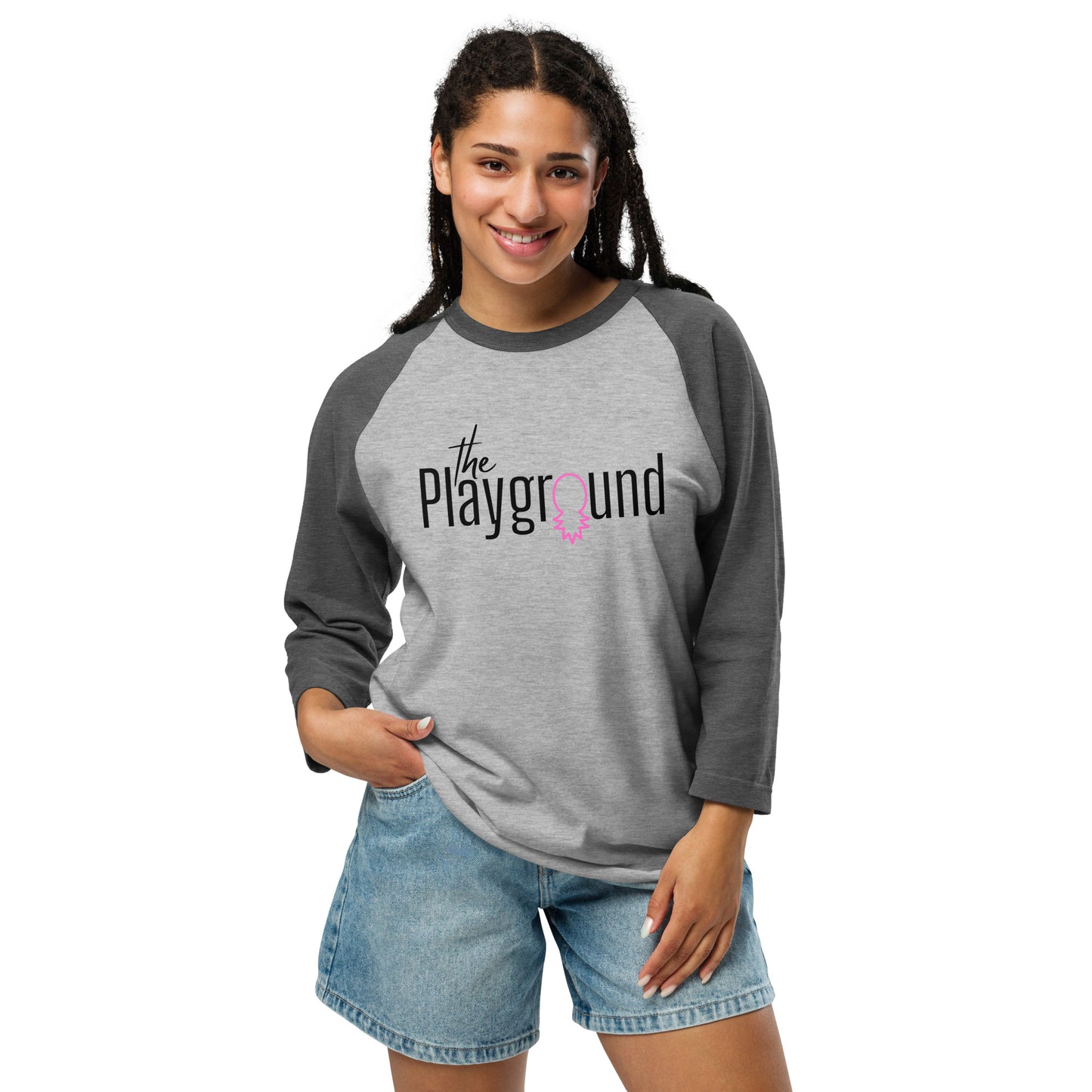 The Playground 3/4 sleeve raglan shirt