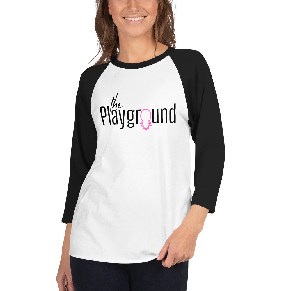 The Playground 3/4 sleeve raglan shirt